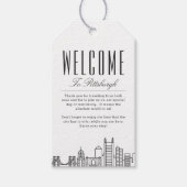 Pittsburgh stadsgezicht | Welkomstbericht Cadeaulabel (Voorkant)
