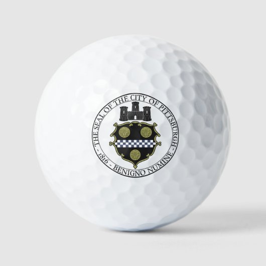 Pittsburgh stadszegel golfballen (Voorkant)