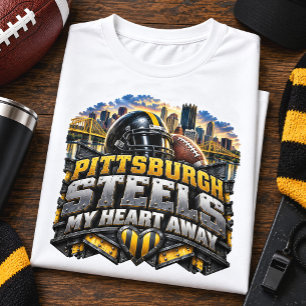 Pittsburgh Stalen Mijn Hart Weg Voetbal T-shirt