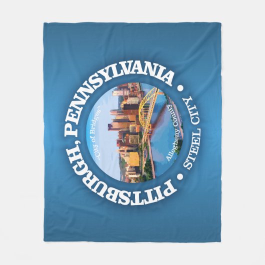 Pittsburgh (steden) fleece deken (Voorkant)