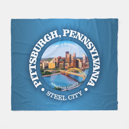 Pittsburgh (steden) fleece deken (Voorkant (Horizontaal))