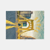 Pittsburgh Steel City Skyline 412 Pennsylvania Can Fleece Deken (Voorkant (Horizontaal))