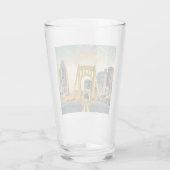 Pittsburgh Steel City Skyline 412 Pennsylvania Can Glas (Achterkant)