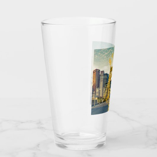 Pittsburgh Steel City Skyline 412 Pennsylvania Can Glas (Rechts)