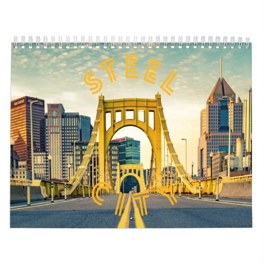 Pittsburgh Steel City Skyline 412 Pennsylvania Can Kalender (Hoes)