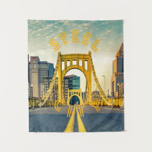 Pittsburgh Steel City Skyline 412 Pennsylvania Can Wandkleed