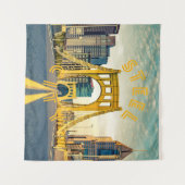 Pittsburgh Steel City Skyline 412 Pennsylvania Can Wandkleed (Voorkant (horizontaal))