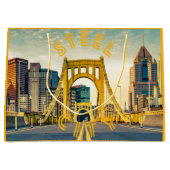 Pittsburgh Steel City Skyline Bridge Pennsylvania  Groot Cadeauzakje (Voorkant)