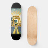 Pittsburgh Steel City Skyline Bridge Pennsylvania Persoonlijk Skateboard (Voorkant)