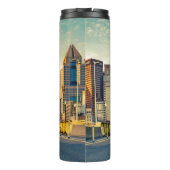 Pittsburgh Steel City Skyline Bridge Pennsylvania Thermosbeker (Achterkant)