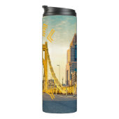 Pittsburgh Steel City Skyline Bridge Pennsylvania Thermosbeker (Geroteerd rechts)