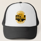 Pittsburgh Steel City Skyline Bridge Pennsylvania Trucker Pet (Voorkant)