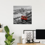 Pittsburgh Steel City Skyline inline Fotografie Poster (Thuiskantoor)