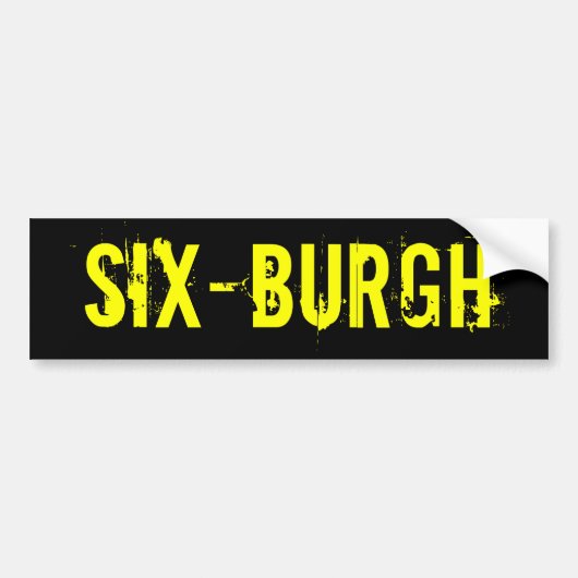 Pittsburgh Steelers SixBurgh-Bumpersticker Bumpersticker (Voorkant)