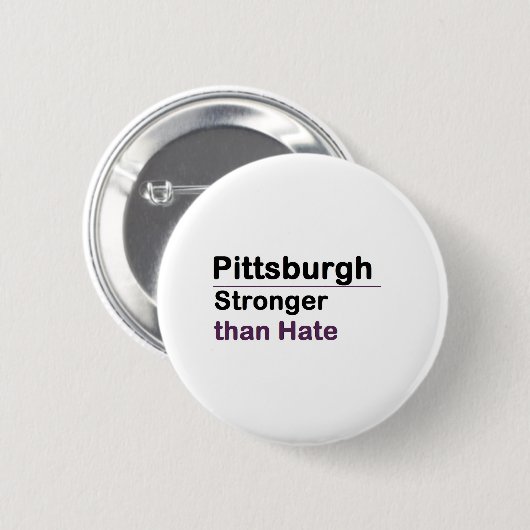 Pittsburgh Sterker dan Hate Ronde Button 5,7 Cm (Voorkant /achterkant)