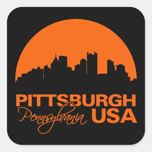 PITTSBURGH-stickers Vierkante Sticker (Voorkant)