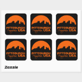 PITTSBURGH-stickers Vierkante Sticker (Vel)