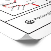 Pittsburgh Transit Map Poster (Hoek)
