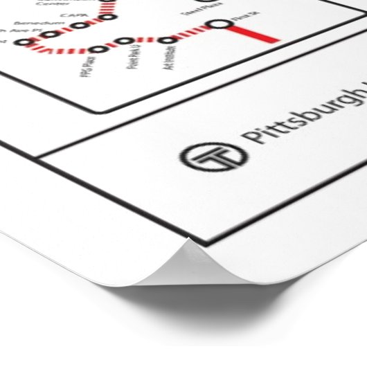 Pittsburgh Transit Map Poster (Hoek)