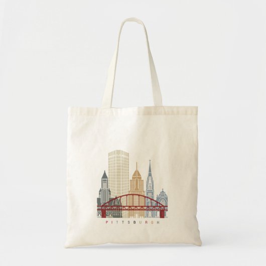 Pittsburgh V2 skyline-poster Tote Bag (Voorkant)