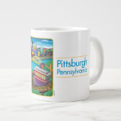 Pittsburgh van boven grote koffiekop (Voorkant rechts)