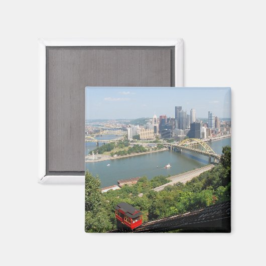 Pittsburgh van Mt Washington Magneet (Voorkant / Achterkant)