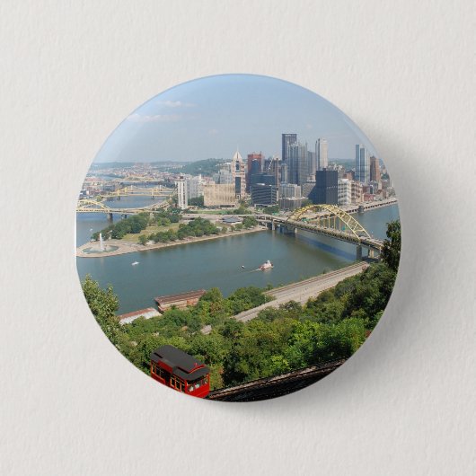 Pittsburgh van Mt Washington Ronde Button 5,7 Cm (Voorkant)