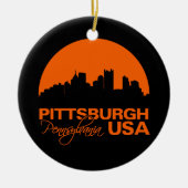 PITTSBURGH-versiering - aanpasbaar Keramisch Ornament (Voorkant)
