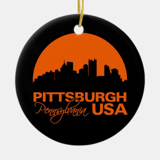 PITTSBURGH-versiering - aanpasbaar Keramisch Ornament (Voorkant)