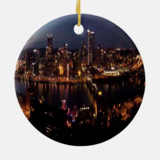 Pittsburgh via Monongahela Keramisch Ornament (Achterkant)