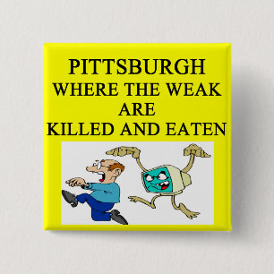 PITTSBURGH VIERKANTE BUTTON 5,1 CM