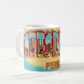 Pittsburgh Vintage Ansichtkaart Mok (Voorkant links)
