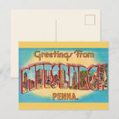 Pittsburgh Vintage Groet Ansichtkaart Briefkaart (Voorkant / Achterkant)