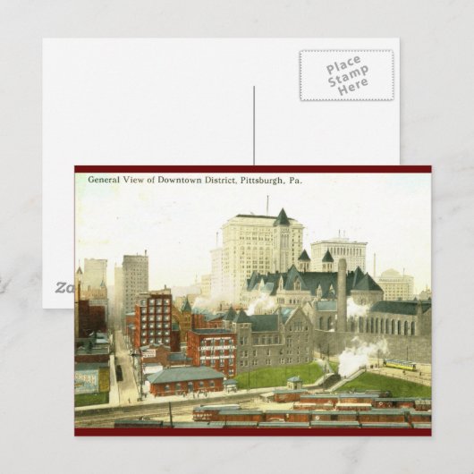 Pittsburgh, Vintage van 1915 Briefkaart (Voorkant / Achterkant)
