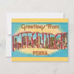 Pittsburgh Vintage Wenskaart Briefkaart