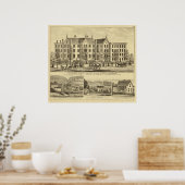 Pittsburgh Vrouw College Pittsburgh Poster (Keuken)