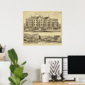 Pittsburgh Vrouw College Pittsburgh Poster (Thuiskantoor)