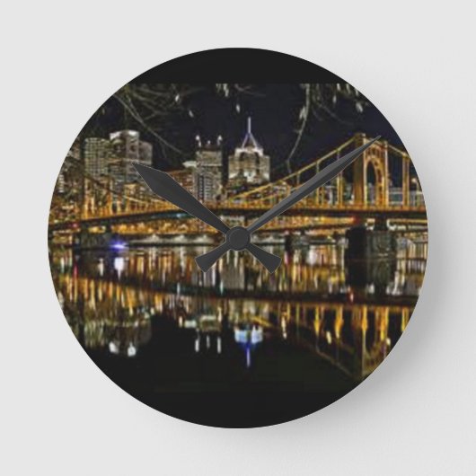 PITTSBURGH WALL CLOCK RONDE KLOK (Voorkant)