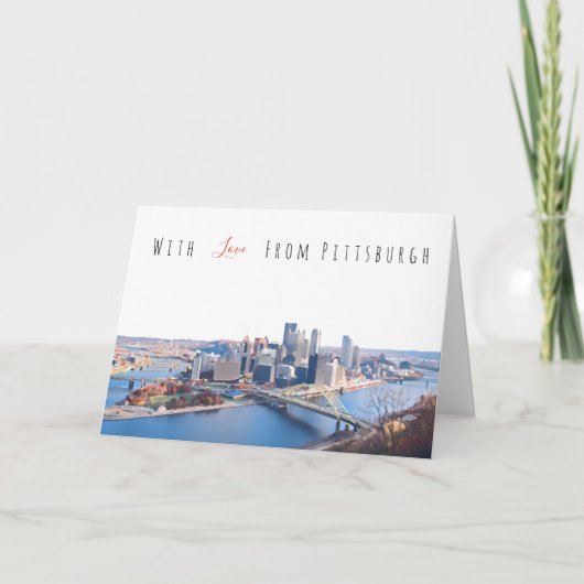 Pittsburgh Wenskaart Feestdagen Kaart (Voorkant)