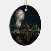 Pittsburgh- Zelden -Foto- Ornament-Night & Day-Uit Keramisch Ornament (Rechts)