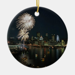Pittsburgh- Zelden -Foto- Ornament-Night & Day-Uit Keramisch Ornament