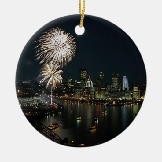 Pittsburgh- Zelden -Foto- Ornament-Night & Day-Uit Keramisch Ornament (Voorkant)
