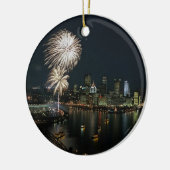 Pittsburgh- Zelden -Foto- Ornament-Night & Day-Uit Keramisch Ornament (Links)