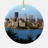 Pittsburgh- Zelden -Foto- Ornament-Night & Day-Uit Keramisch Ornament (Achterkant)