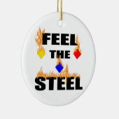 Pittsburgh ziet het stalen Football na Keramisch Ornament (Rechts)