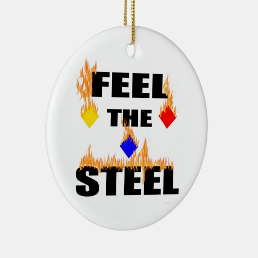 Pittsburgh ziet het stalen Football na Keramisch Ornament (Rechts)