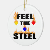 Pittsburgh ziet het stalen Football na Keramisch Ornament (Links)