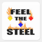 Pittsburgh ziet het stalen Football na Vierkante Sticker (Voorkant)