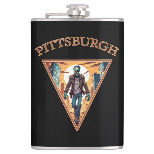 Pittsburgh Zombie Heupfles (Voorkant)
