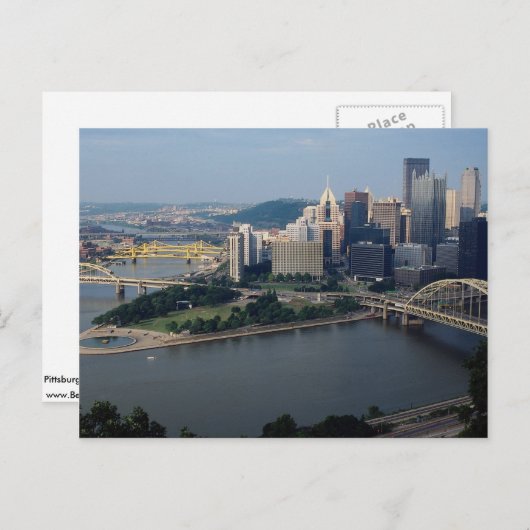 Pittsburgh's Golden Triangle, Pennsylvania, VS Briefkaart (Voorkant / Achterkant)
